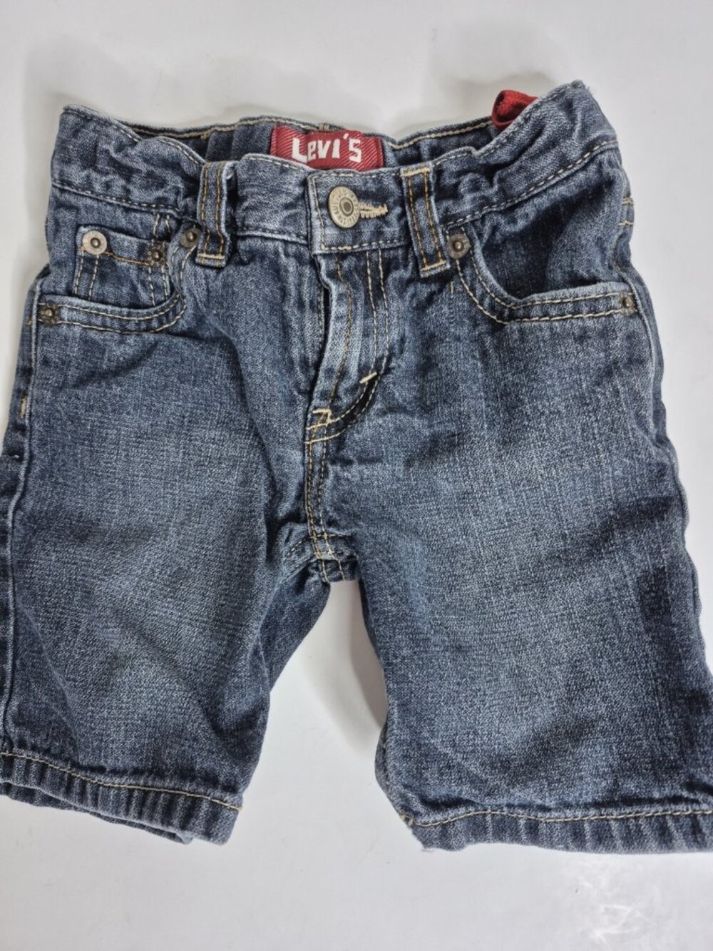 Vintage Levi's Denim Shorts Adjustable Waist Infant/ Toddler Boys Size 12M